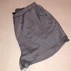 F21 Silver Silk Shorts